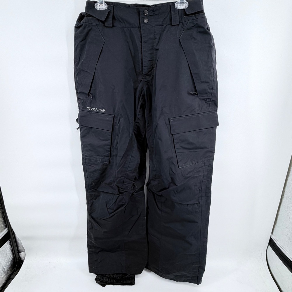 Columbia‎ Titanium Ski Pants Mens Medium Black Waterproof Insulated Snow Cargo